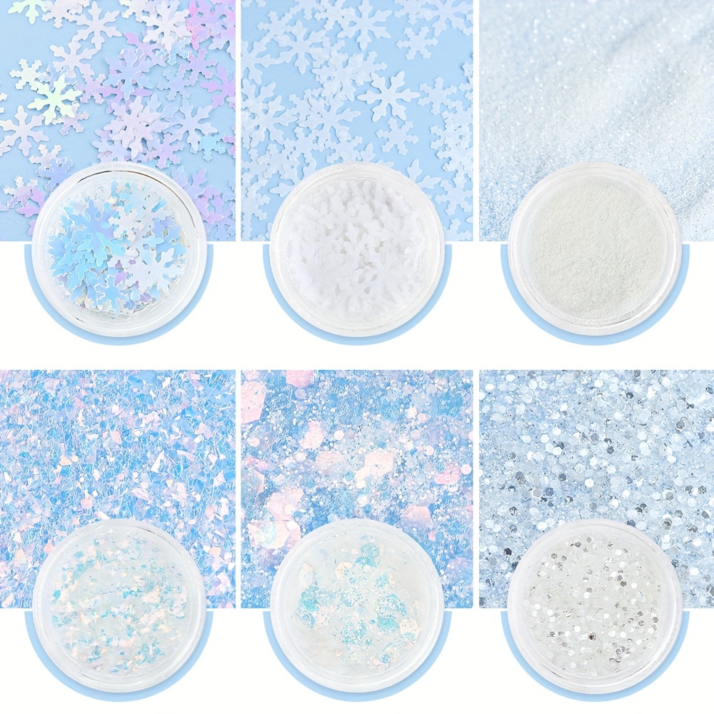 Christmas Resin Filler Snowflake Sequins Epoxy Resin Filling Pigment  Mermaid Glitter Craft Supplies DIY Epoxy Resin Complete Kit