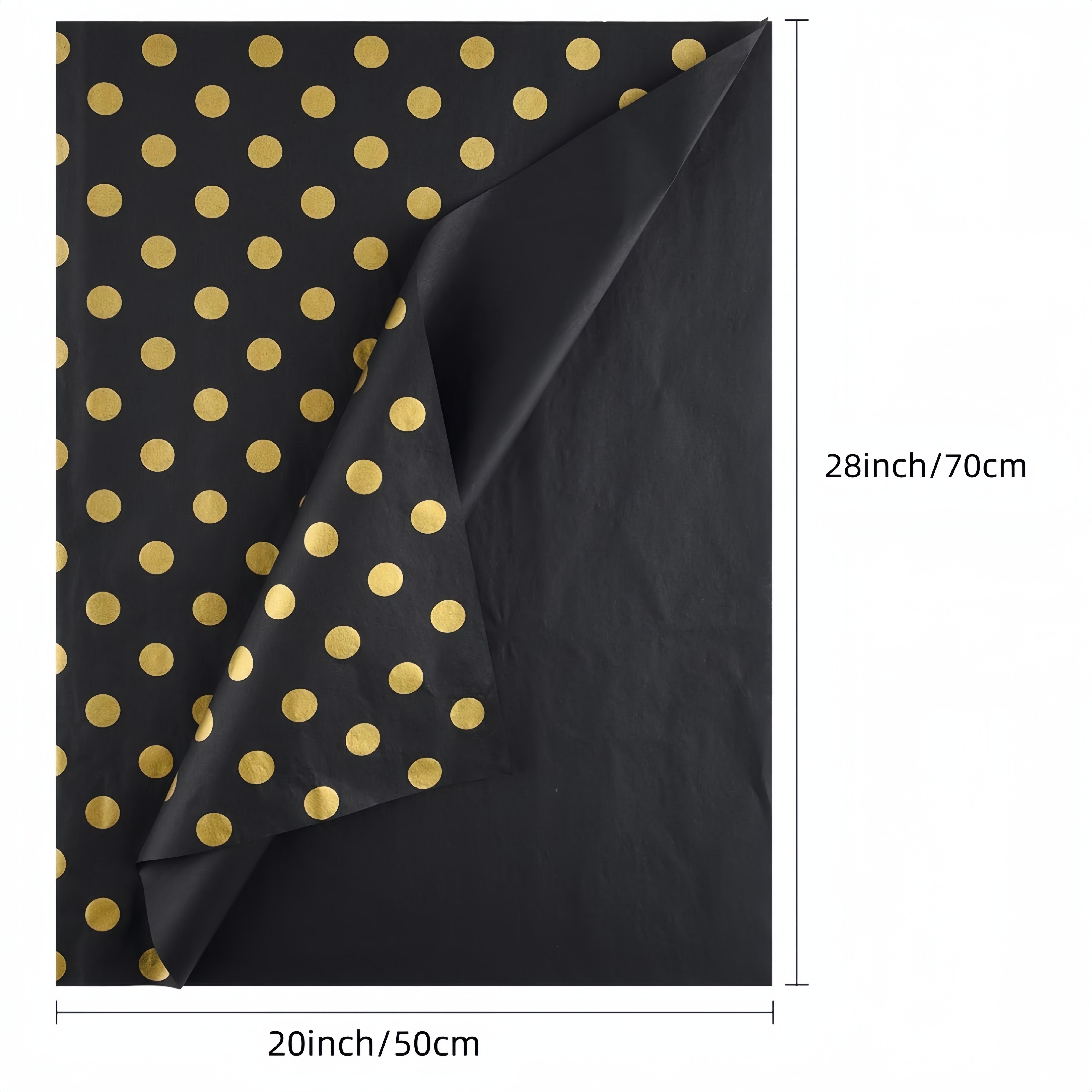 PREMIUM BLACK TISSUE PAPER~20x30~24 Large SHEETS~BLACK GIFT WRAP