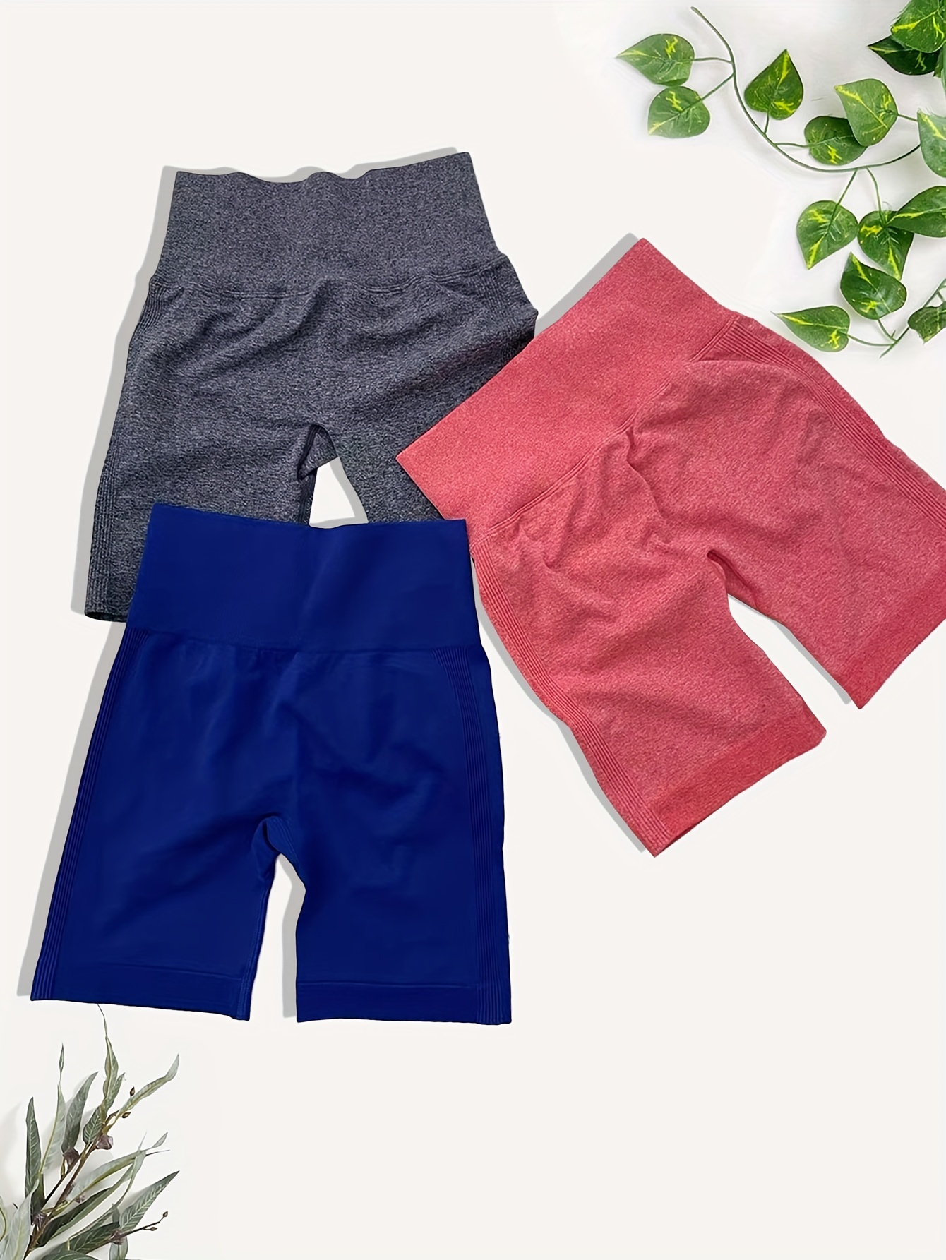 Solid Color Sports Shorts Women High Waisted Yoga Shorts - Temu