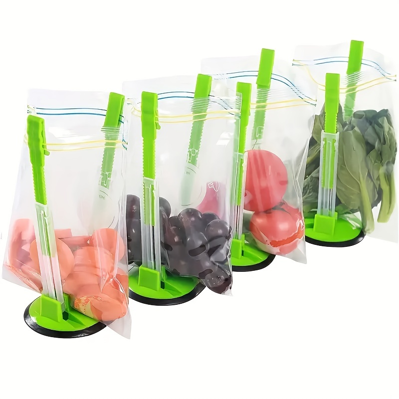 Zipper Closure Bag Holder,Baggy Rack Holder For Food Prep Bag,Food