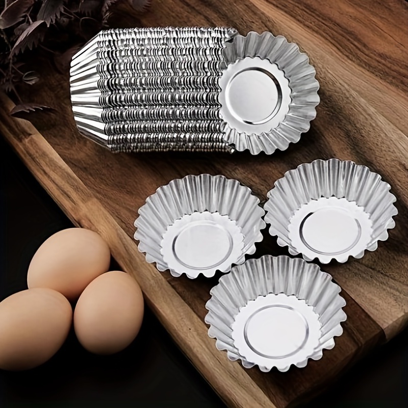 Egg Tart Molds Pudding Molds Cups Mini Chocolate Cake Pans Carbon Steel  Cupcake Cake Cookie Pudding Mold Round Nonstick Bakeware - Temu