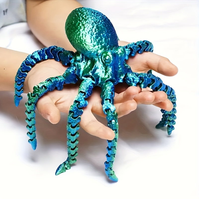 

3d Printed Flexible Octopus, Laser Octopus Colorful Mollusk, Joints That Can Move Freely, Creative Toys That Can Be Shaped At Will, Christmas New Year Figure Gifts, Desktop Decor Fish Tank Landscape