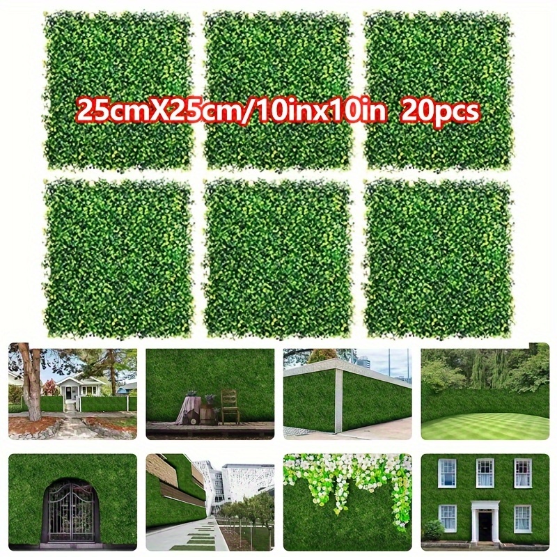 Artificial wall mat hedges