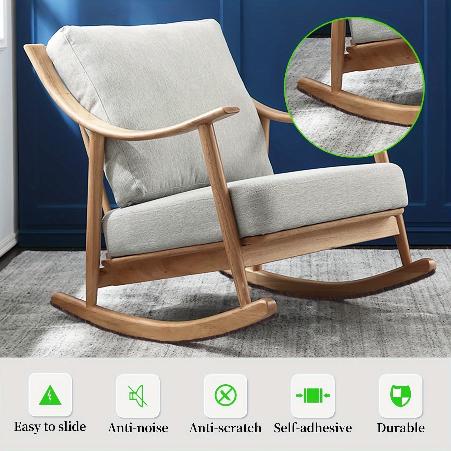 4 Rolls Anti-skid Furniture Felt Strips Furniture Pads for Furniture Feet