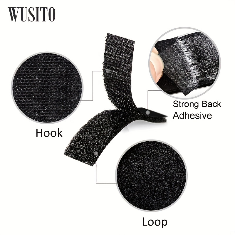 Wusito Hook And Loop Strips With Adhesive Strong Back - Temu