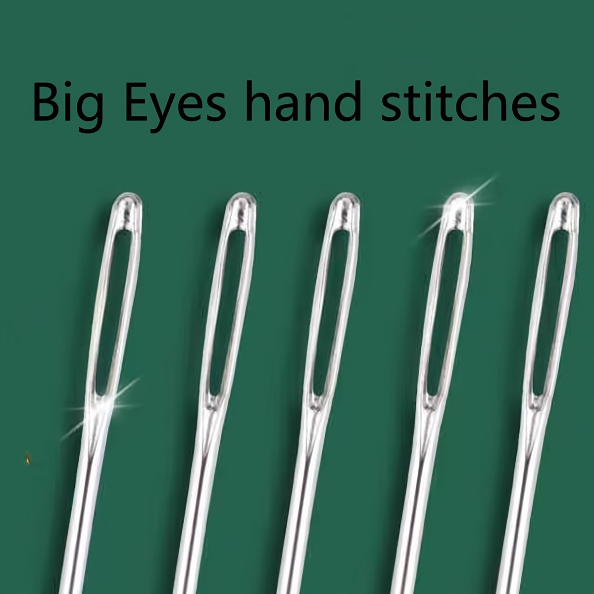 Redamancy 25 Large Eye Needles-Large Eye Needles for Hand  Sewing,Sewing Needles, 5 Sizes Big Eye Embroidery Needles in Aluminum  Storage Tube, 1 Seam Rippers, 2 Thimble, 2 Needle Threaders