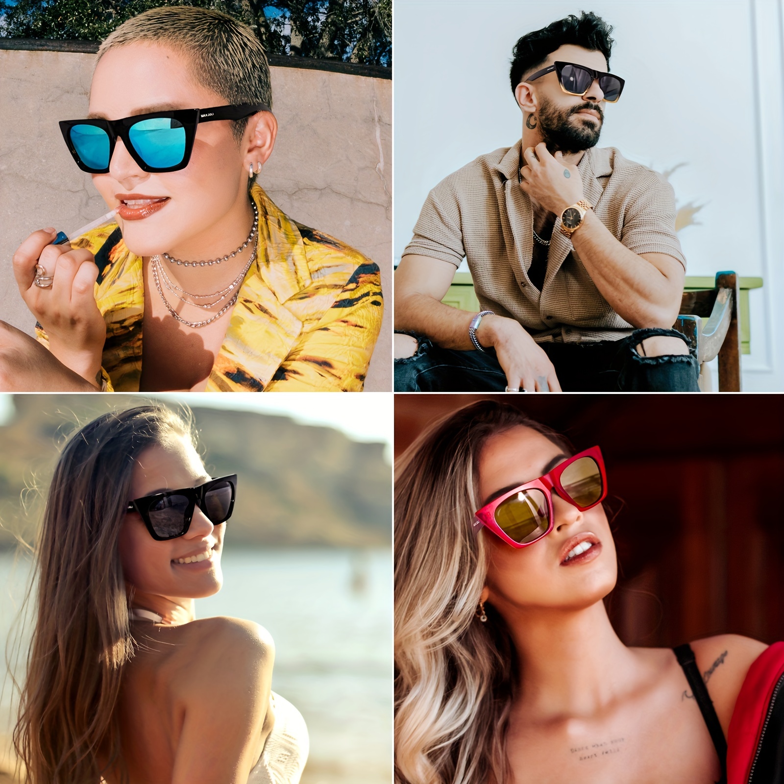 MAXJULI Polarized Big Sunglasses for Men Women with Big Heads UV 400  Protection 8125