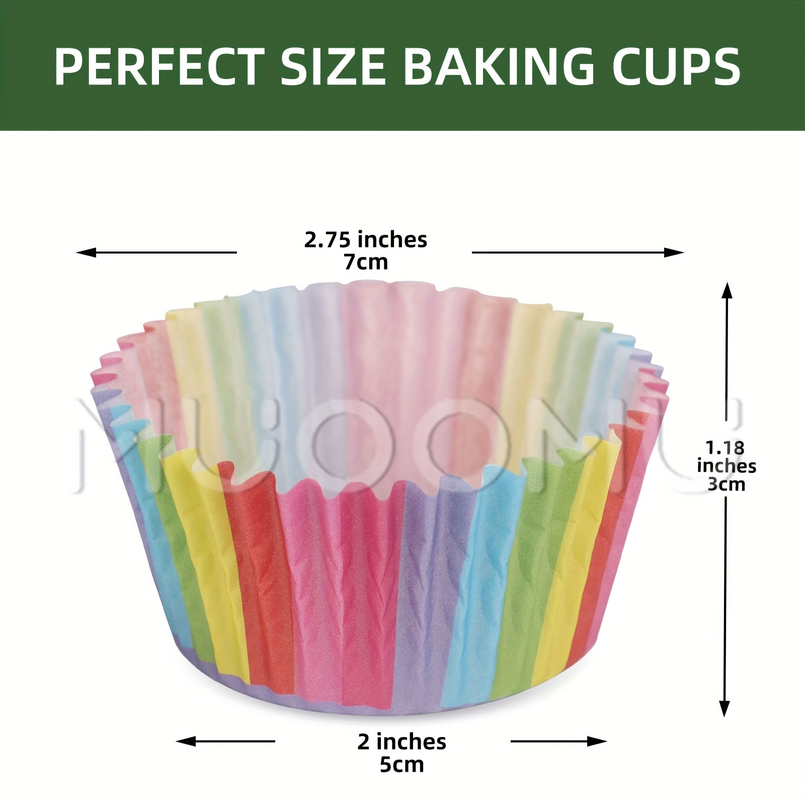 Rainbow Cupcake Liners Standard Size Cupcake Baking Cups - Temu