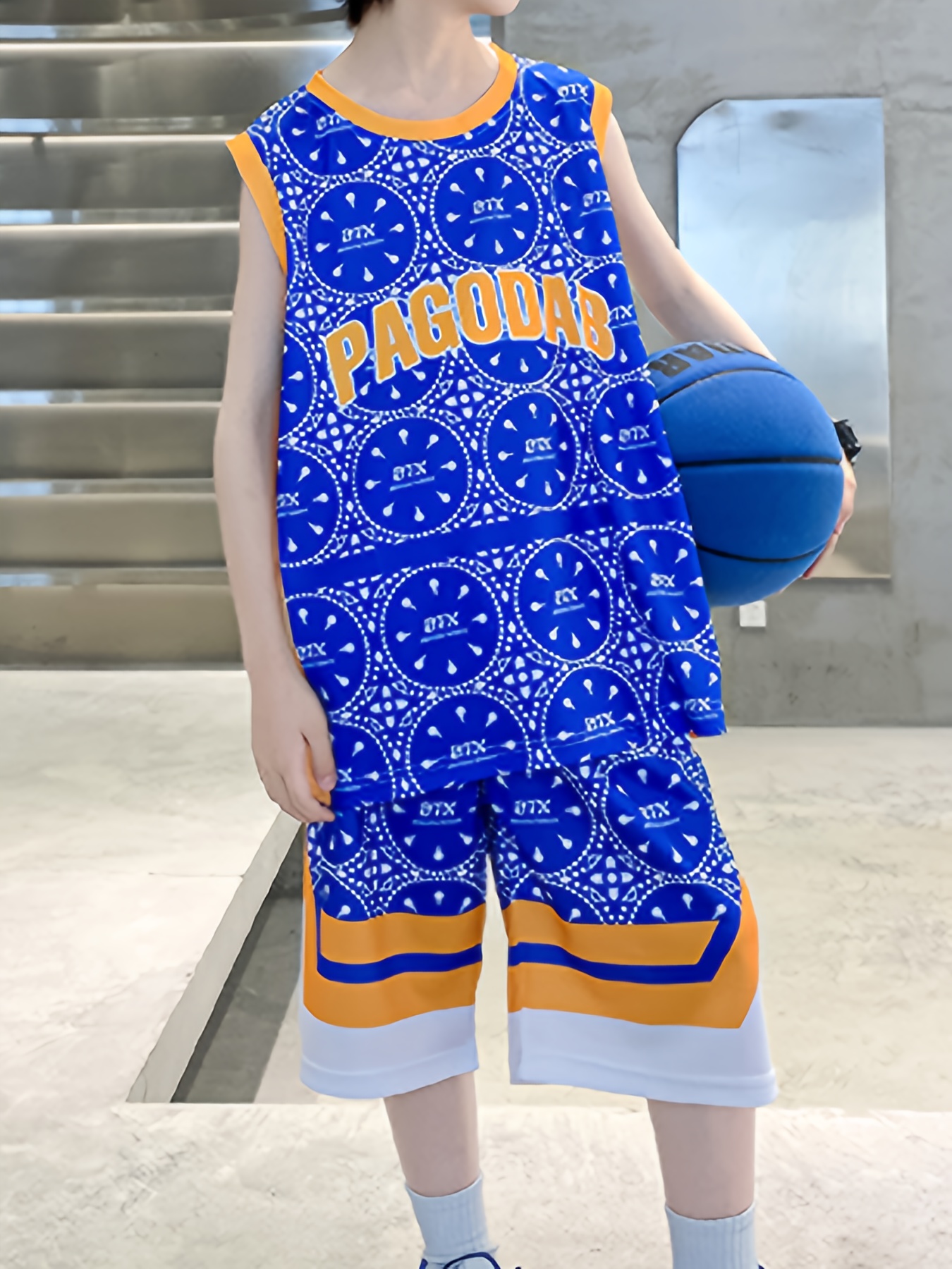 2pcs Kids Boys Breathable Sports Basketball Jersey Set, Casual Sleeveless  Vest&Shorts, Quick-drying Tank Tops And Shorts For Training Competition