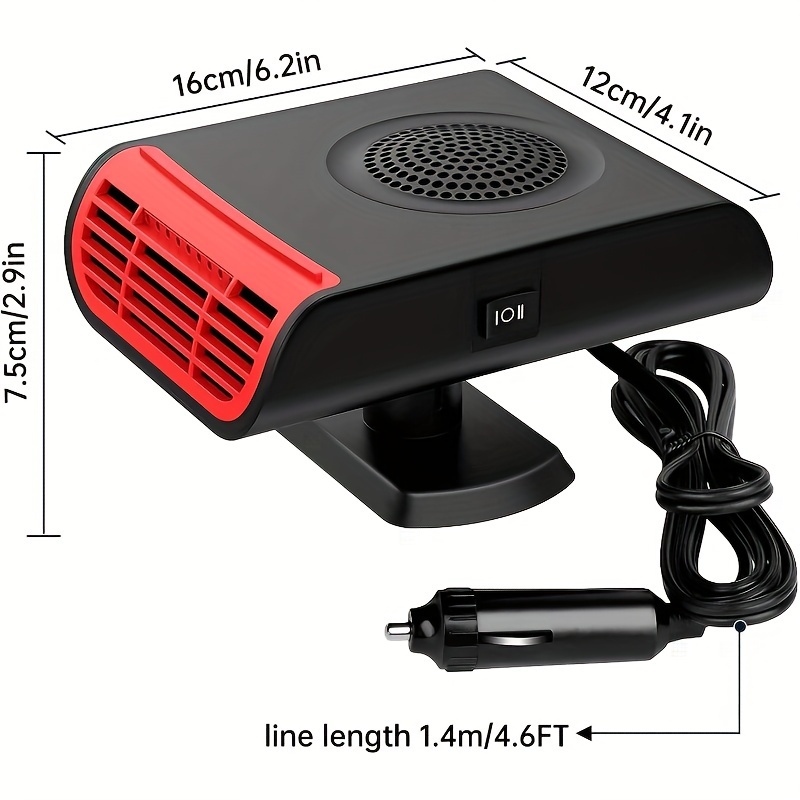 Car Heater 12V 150W, 3-Outlet Plug in Cigarette Lighter Portable