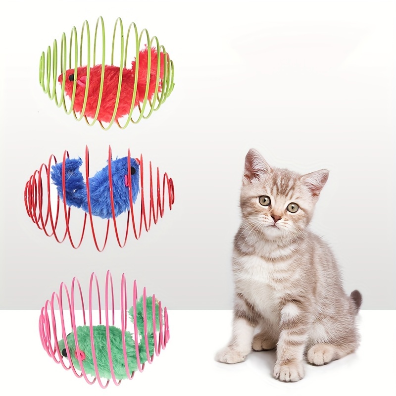 Lot de 6 Jouet pour Chat Colorés, Peluches Balle Interactive pour Chat  Douces et Résistantes aux Morsures, Jouet pour Chat Interactif pour Jouer