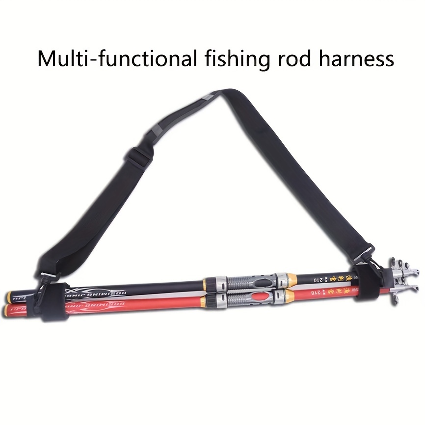 1-3PCS Fishing Rod Holder Strap Shockproof Fishing Rod Strapping Wrap  Elastic Lure Fishing Rod Holder Belt Strap Fishing Tools