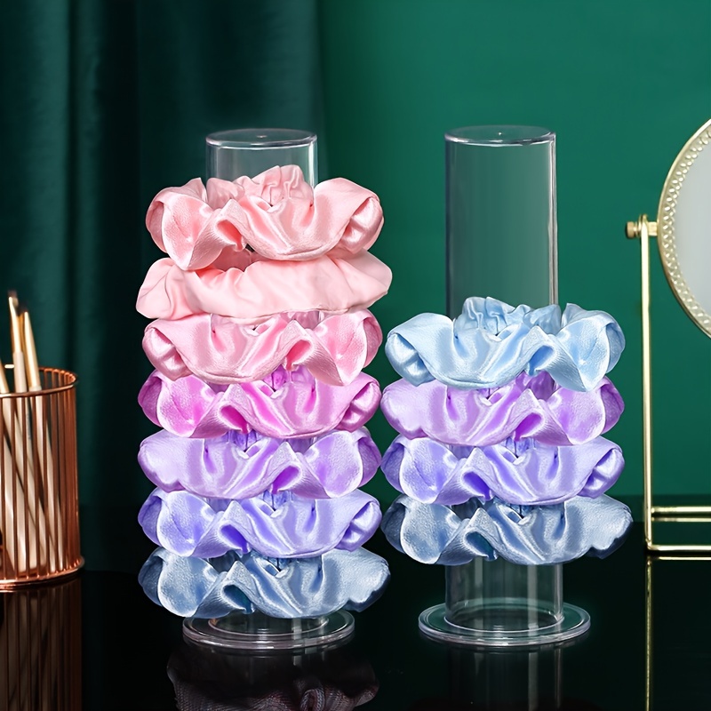 Clear Acrylic Scrunchie Holder Hair Band Storage Organizer Hair