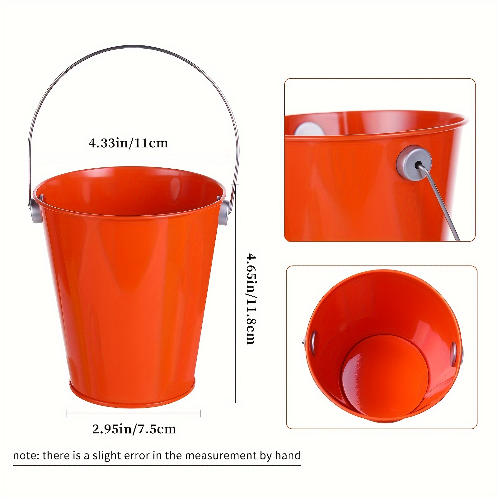 Small Party Favors Metal Bucket With Handle Small Galvanized - Temu