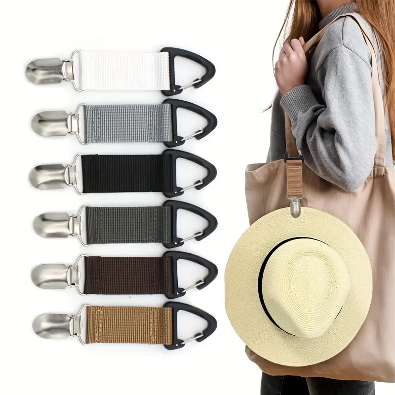 4pcs Set Bag Hanging Hat Clip For Travel Handbag Backpack Luggage
