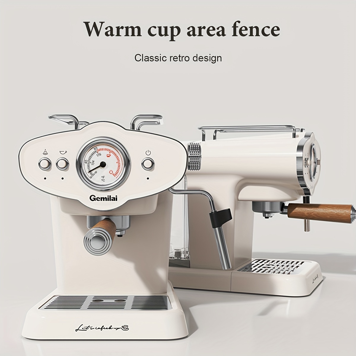 Gemilai Máquina Café Espresso Semiautomática Bomba Italiana - Temu