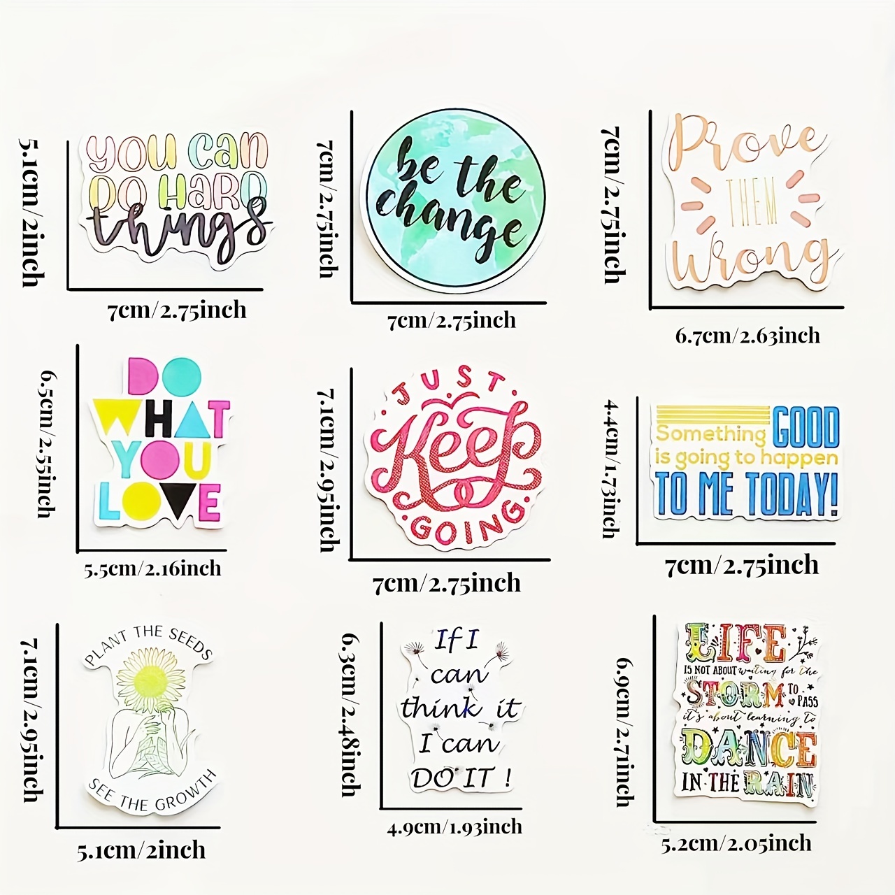 Waterproof Inspirational Quote Stickers For Water Bottles - Temu