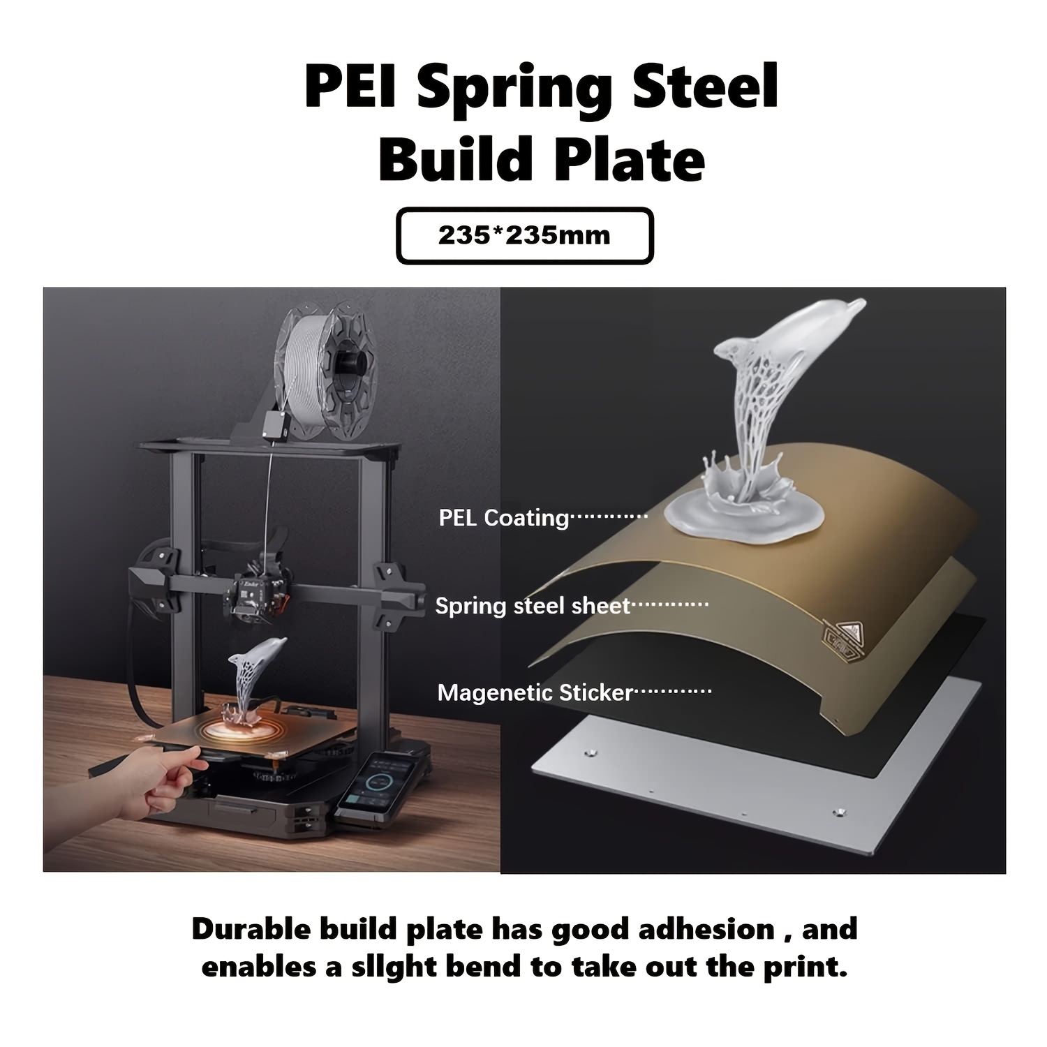 Ender-3 PEI Plate Kit Glossy Surface 235*235mm