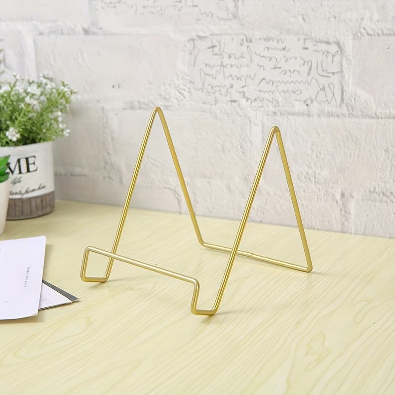 Metal Golden Plated Square Kitchen Book Holder/stand Wire Mini