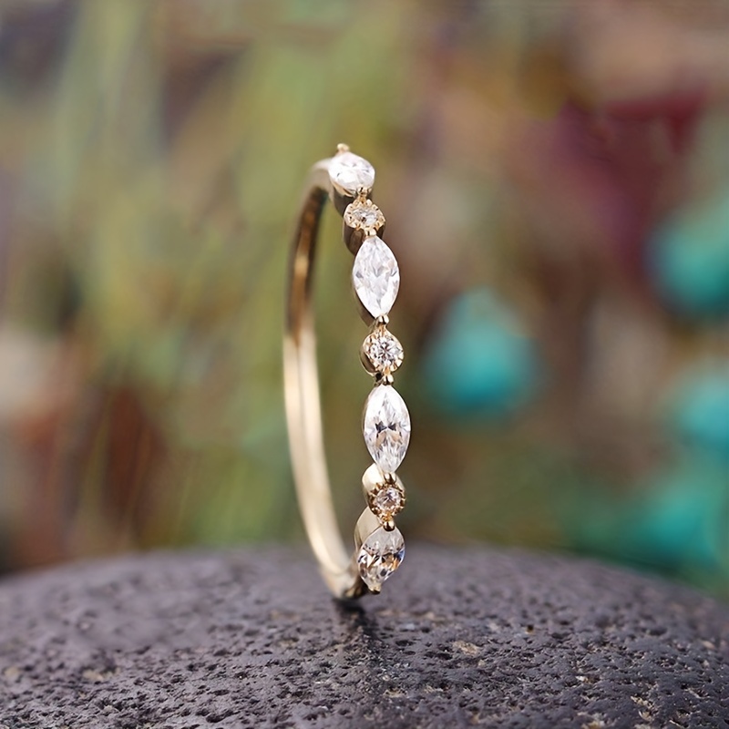  Size 10 Rings for Women Zircon Diamond Flower Ring