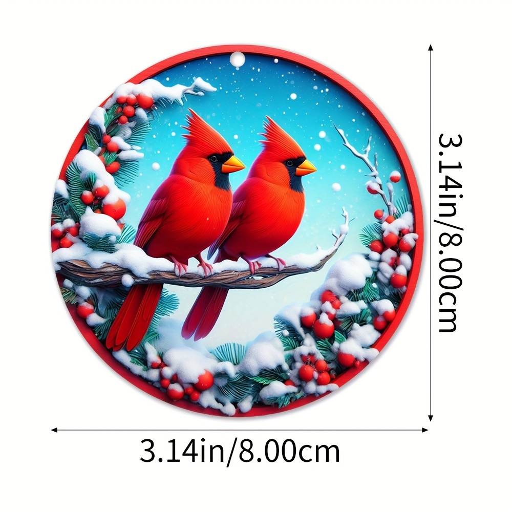 Christmas Cardinal Collection Acrylic Ornaments For - Temu