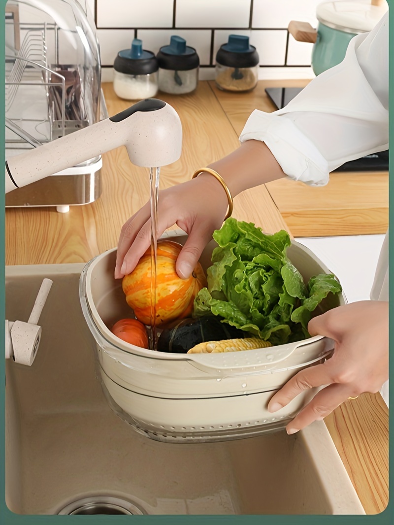 1pc cesta drenaje verduras plástico frutas - Temu Chile, image size:800x1066