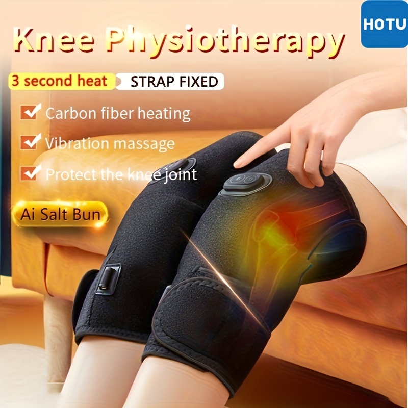 Heated Knee Brace Wrap With Massage Vibration Knee Massager - Temu