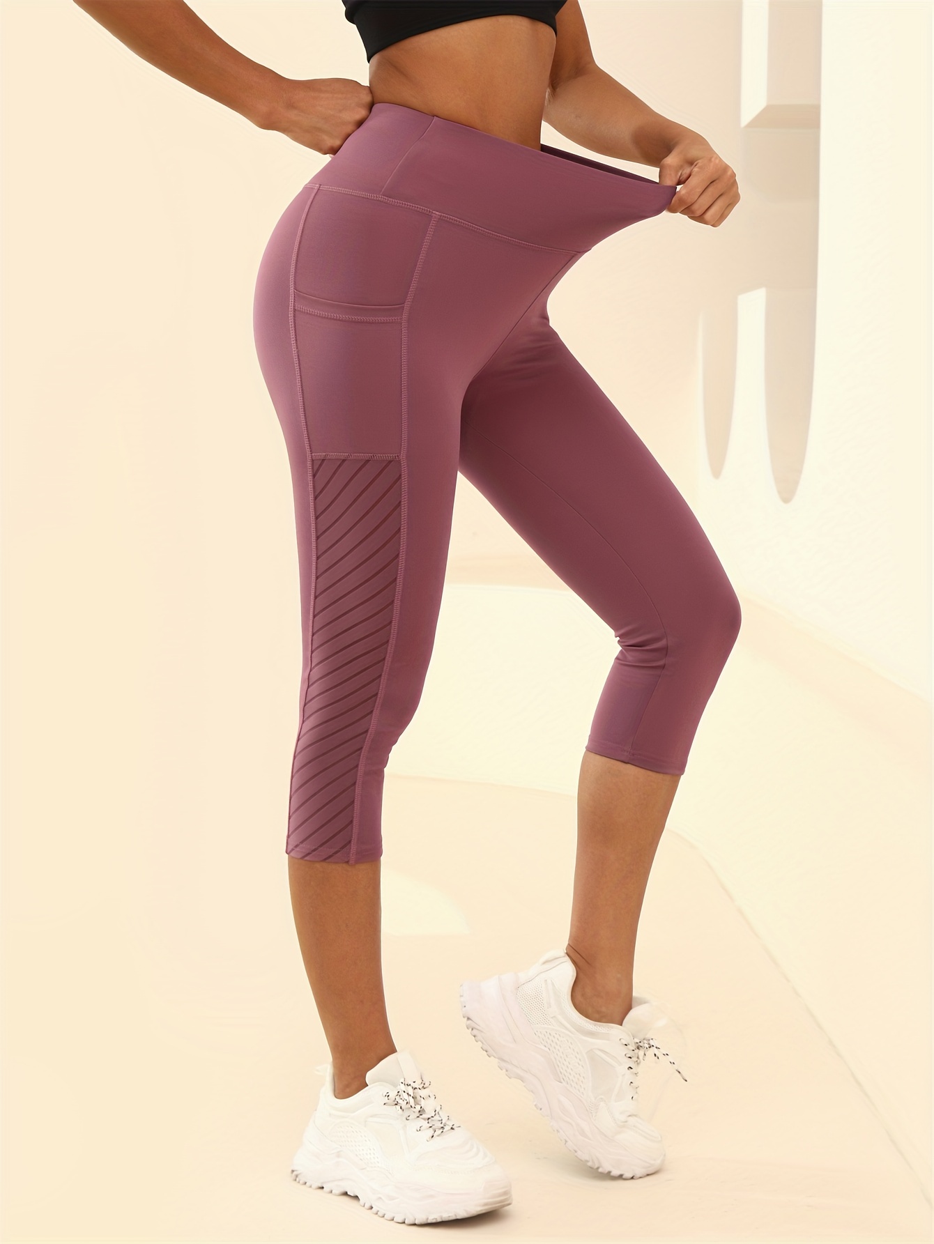 Apana Ladies Yoga Pants Small Leggings Length High Waisted Workout