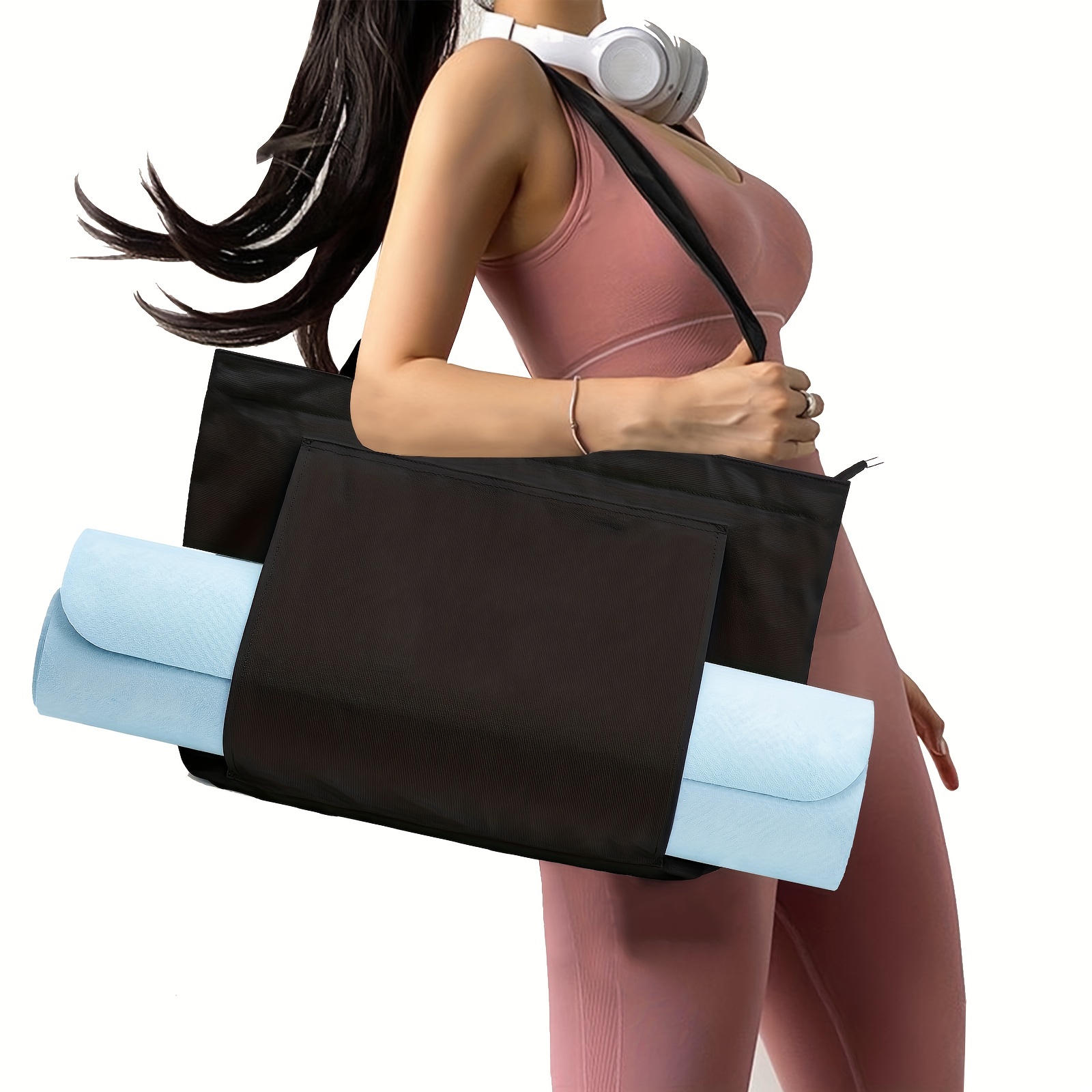 Yoga mat bag, unisex yoga mat carrier, yoga mat bags for women men, sling  mat large side pocket, lightweight, waterproof, perfect yoga bag to Gym