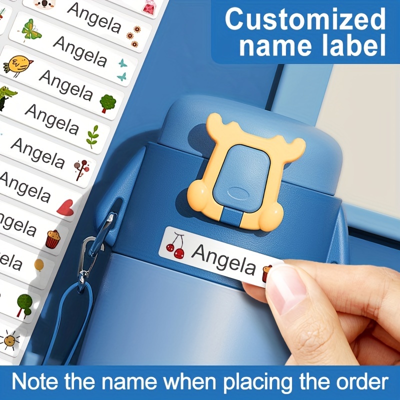  120 PCS Personalized Labels for Kids，Custom Name Tag Stickers  Labels Waterproof for School Supplies,Water Bottle,Lunch Box,Toys(2.3 x 0.4  in) : Home & Kitchen