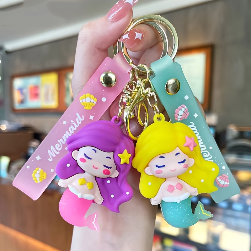 Car Key Chain Silicone Doll Anime Pendant Cartoon Key Ring Lettering  Decoration Best Sellers For Car Accessories - Temu