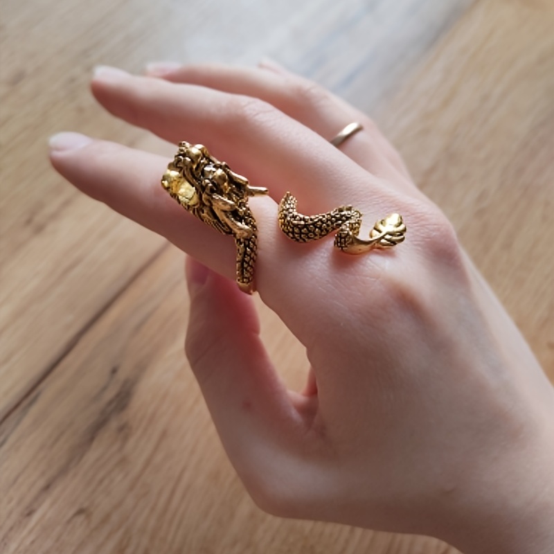 Creative Cigarette Holder Ring Vintage Dragon Shaped - Temu