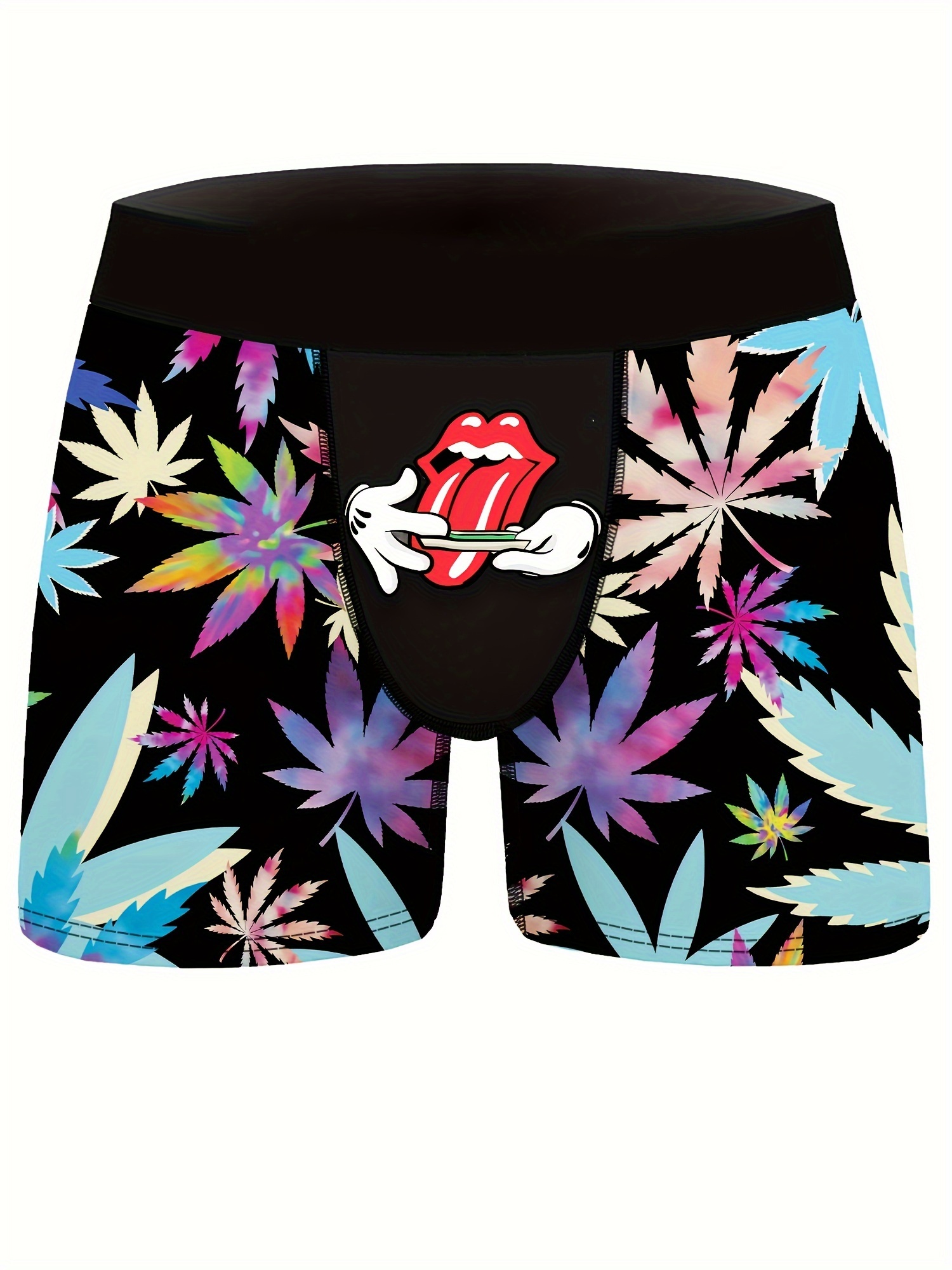 Lazy-Me Mens Funny Novelty Boxer Shorts, Black, Crab Weed Bud, Crab Weed  Black, Size: 2X, Lazy Me