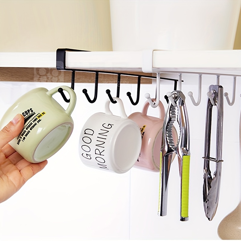 2pcs Punch-free Hooks, Glue-free Plug-in Installation, Convenient  Installation For Cabinets And Cupboards Without Blocking The Door,  Multifunctional H