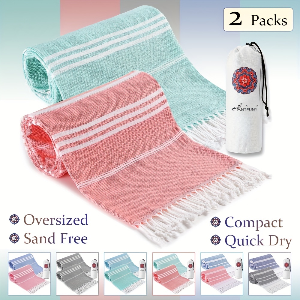 Turkish Beach Towel Oversized Sand Free Quick Dry Towel - Temu