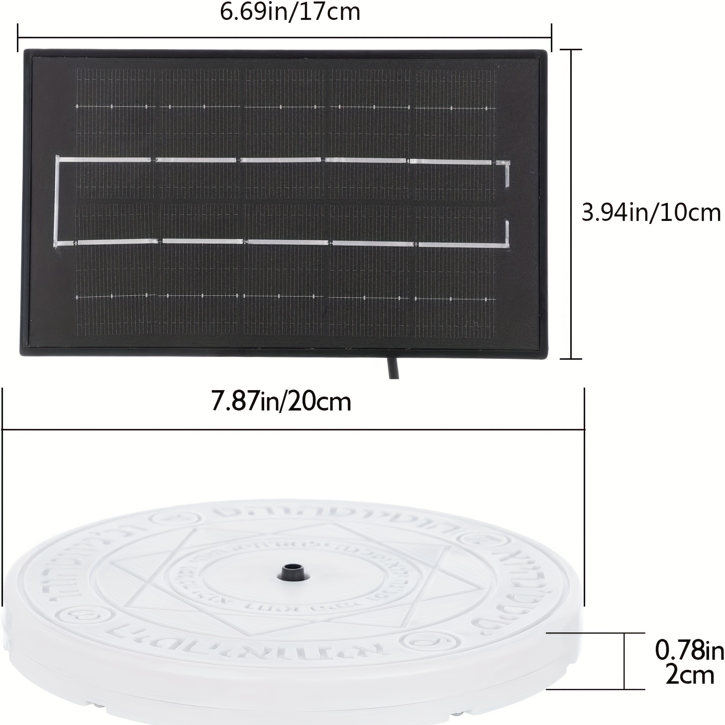 1pc Bomba De Aire De Agua Solar 5V 2.5W Panel Solar - Temu