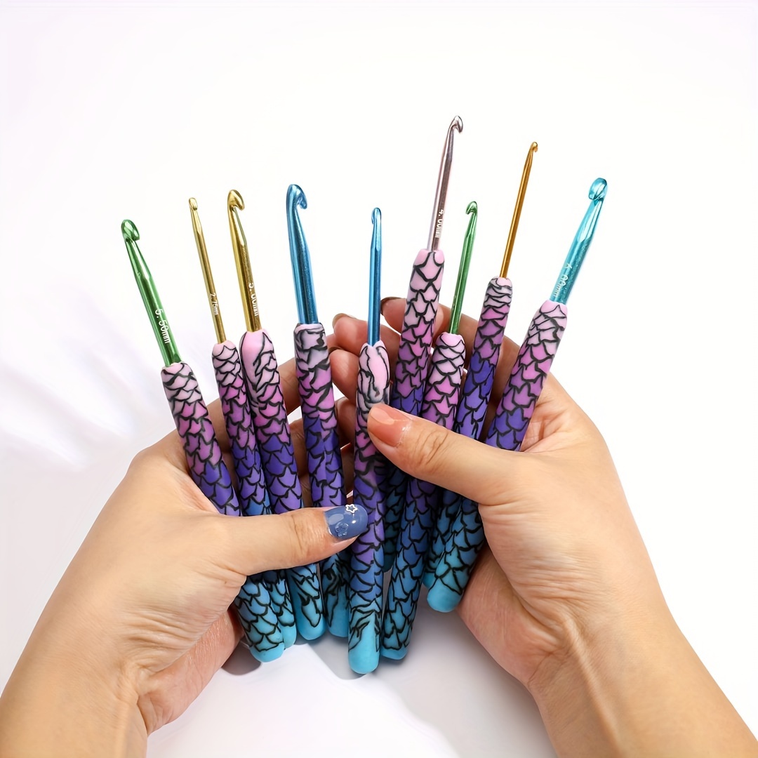 Crochet Hooks Set Ergonomic Handle Crochet Hooks Set - Temu