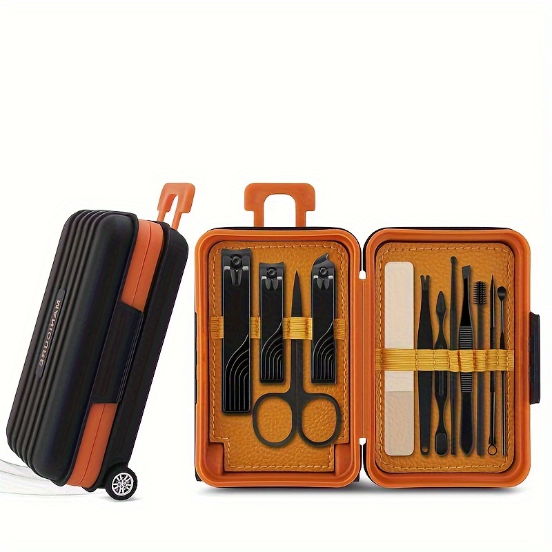 12pcs Nail Clipper Set With Case Manicure Tool For Travel Nail Cutter