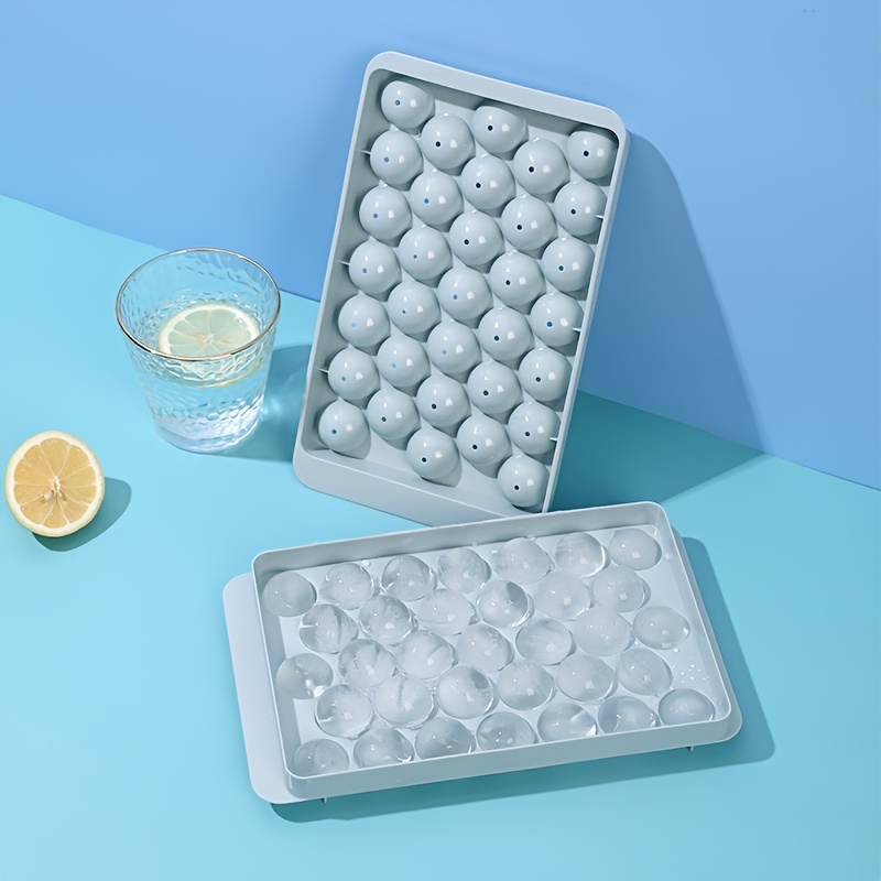 1pc ice cube tray with lid mini ice ball maker mold ice cube mold trays ice trays with 33 grids for freezer sphere ice cube tray ice ball tray making details 5