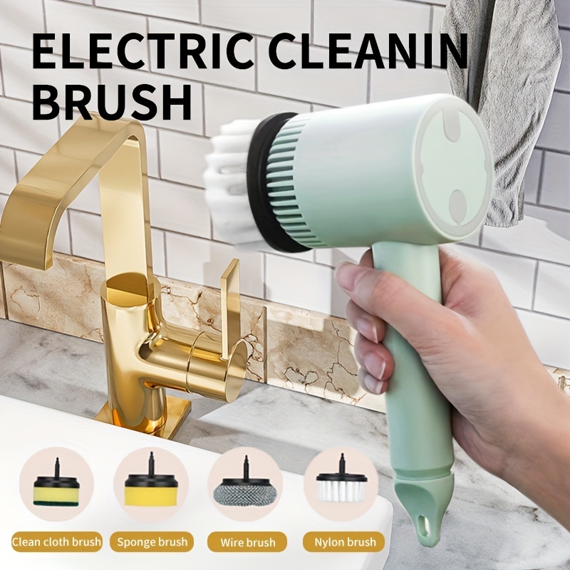 Cepillo de limpieza eléctrico inalámbrico para limpieza del hogar y la  cocina: práctico artefacto de limpieza de inodoros de mano con potente  acción d