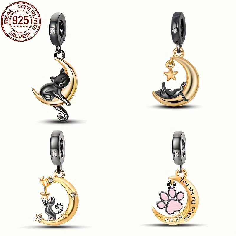 10pcs Cute Halloween Cat Charms DIY Jewelry Making Animal Charms Pendants  For Necklace Earrings Accessories