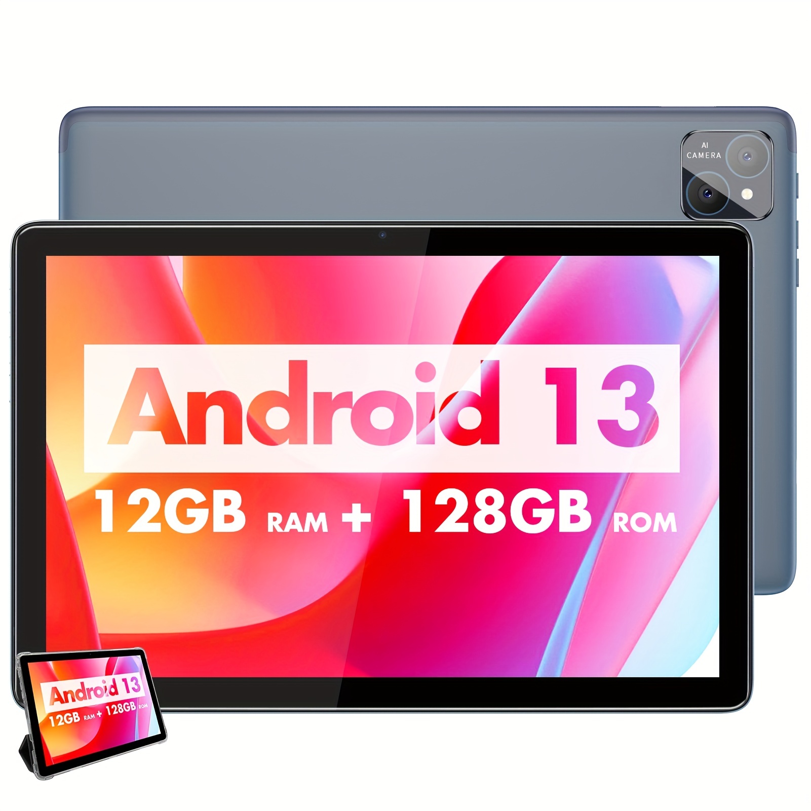 VASOUN-Tablette Android 13 de 10.1 Pouces, 12 Go (6 + 6 Extensions