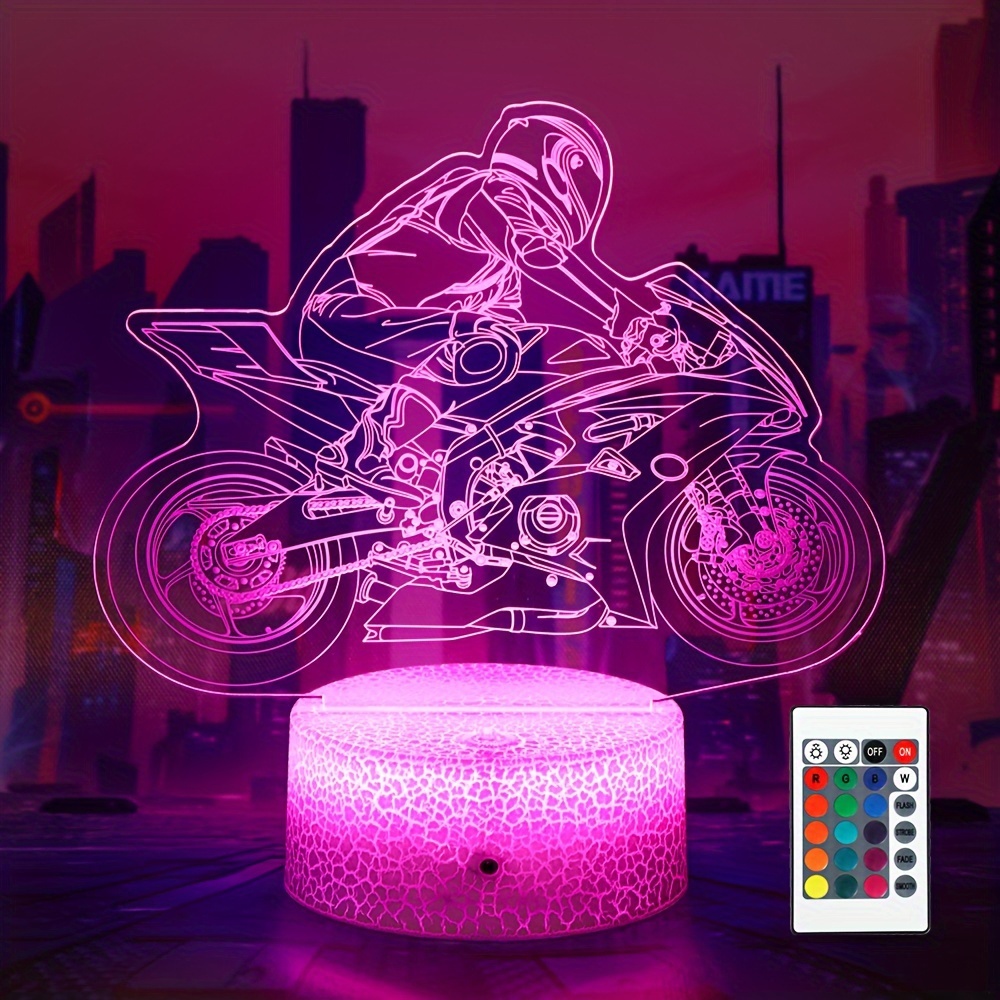livraison homme balade scooter moto à nuit avec néon lumières