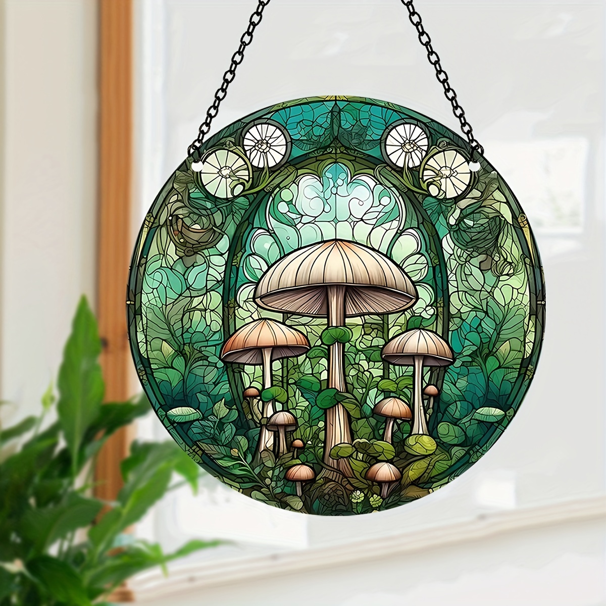 1pc Acrylic Round Decorative Pendant For Home Or Outdoor, With The