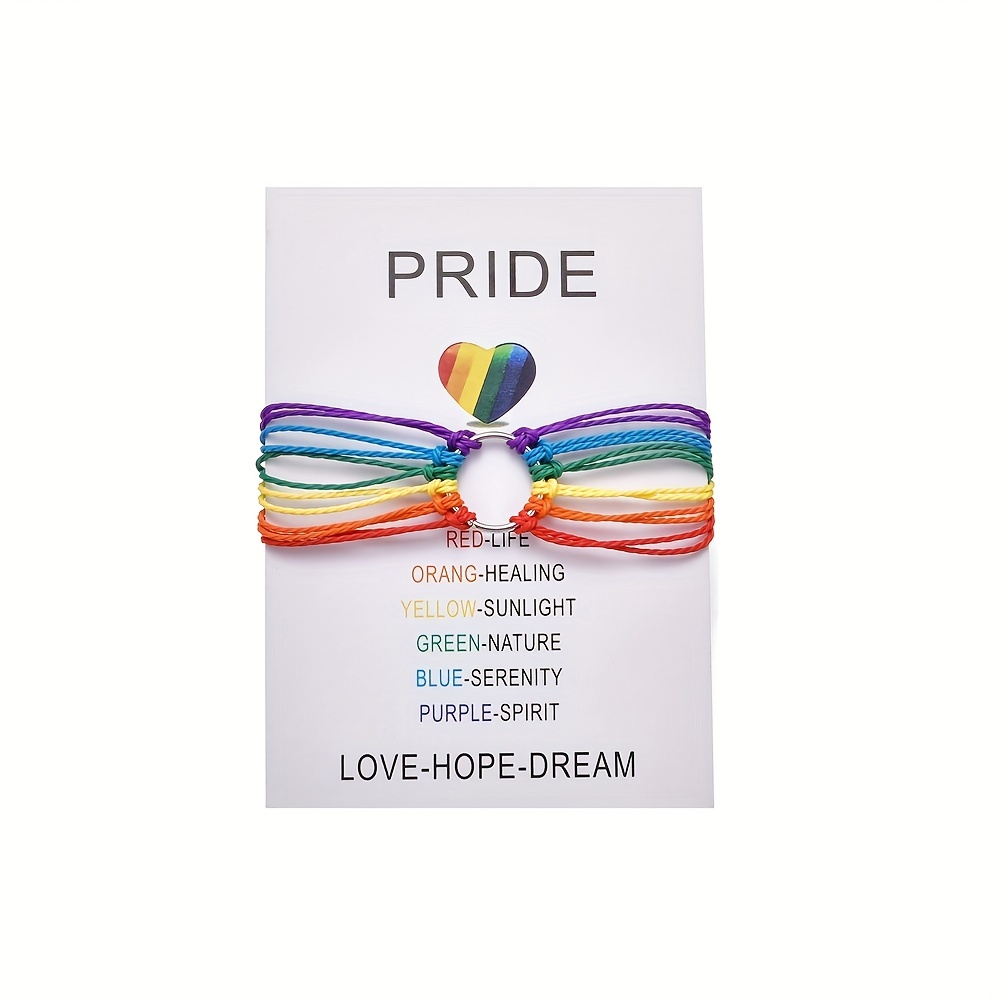 1pc Proud Month Rainbow Festival Lgbt Pride Day Party Bracelet Rainbow  Couple Bracelet Bracelet Packs Holiday Gifts Pride Day Gifts Party Favors, Check Out Today's Deals Now