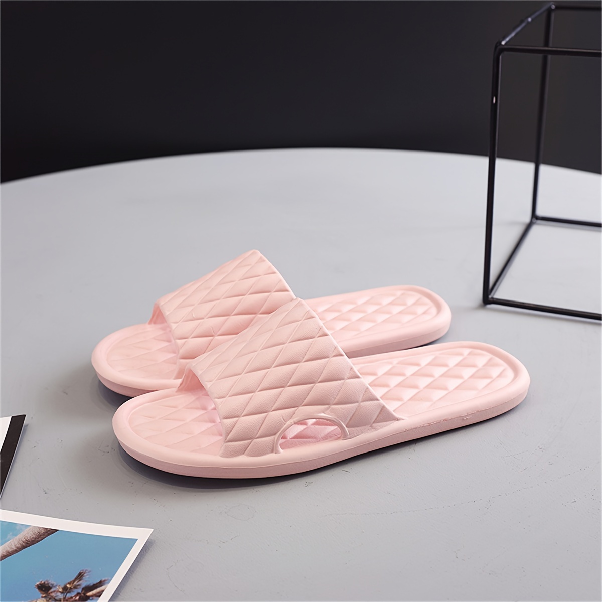 Minimalist Solid Color Flat Slides Lightweight Open Toe - Temu United ...