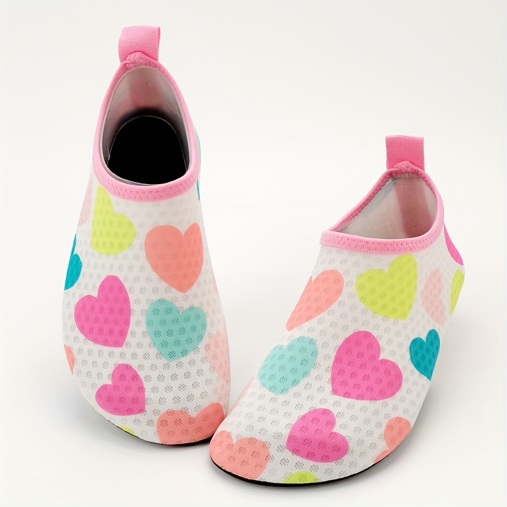 Cute Cartoon Barefoot Slip On Slippers, Lightweight Non Slip Quick Drying House Shoes For Girls, Swimming Walking Yoga, All Seasons