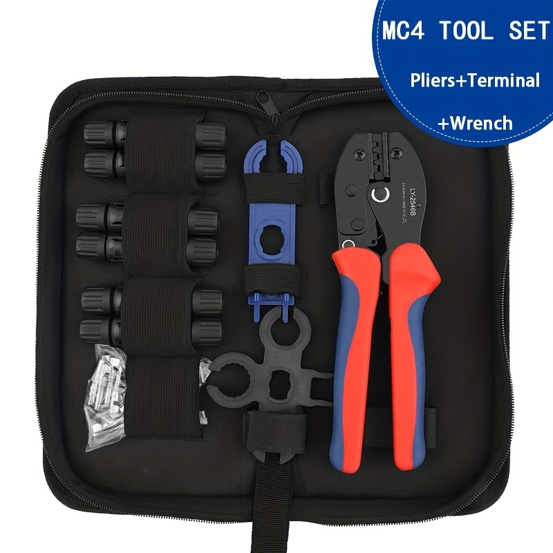 Crimpzange set for MC4 plugs on solar cable 2.5mm² / 4mm² / 6mm²