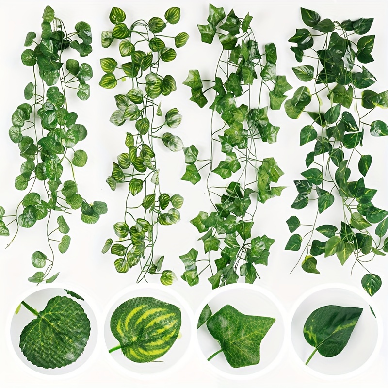 Artificial Rattan Leaf Vine Wall Plant Vines For Outdoor Garden and Home  Decor