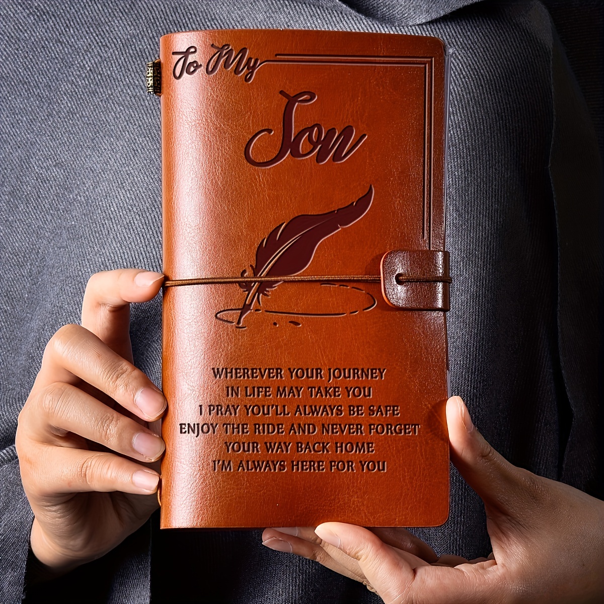 

1pc Family Pu Leather Notebook-son Retro Notebook Hand Account Book Notebook A6 Notebook 1 Book With 144 Pages Comes With A Pvc Storage Bag (artificial Leather Cover) 200*120mm Style 10